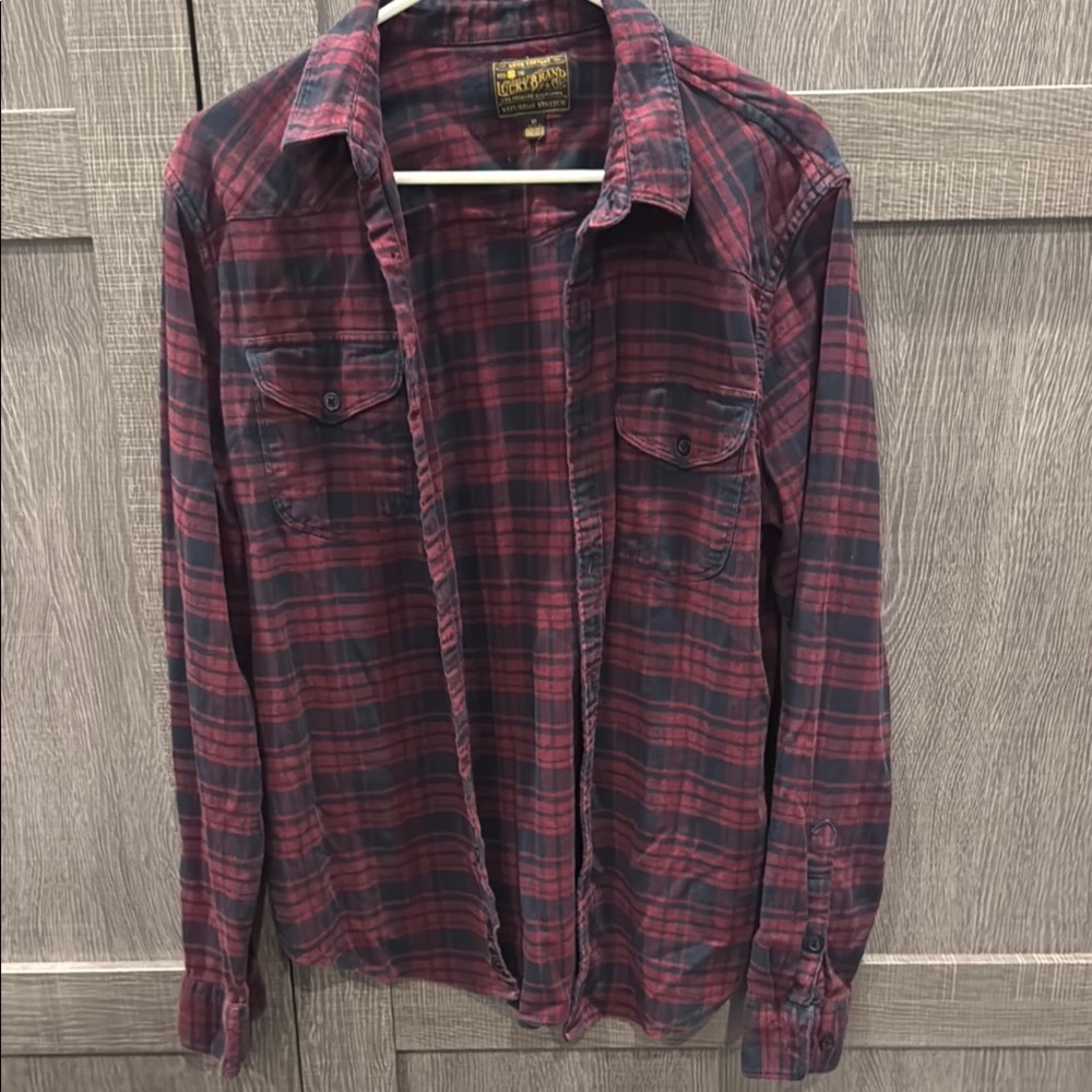 Men's Plaid Shirt - Red and Blue - Very Soft